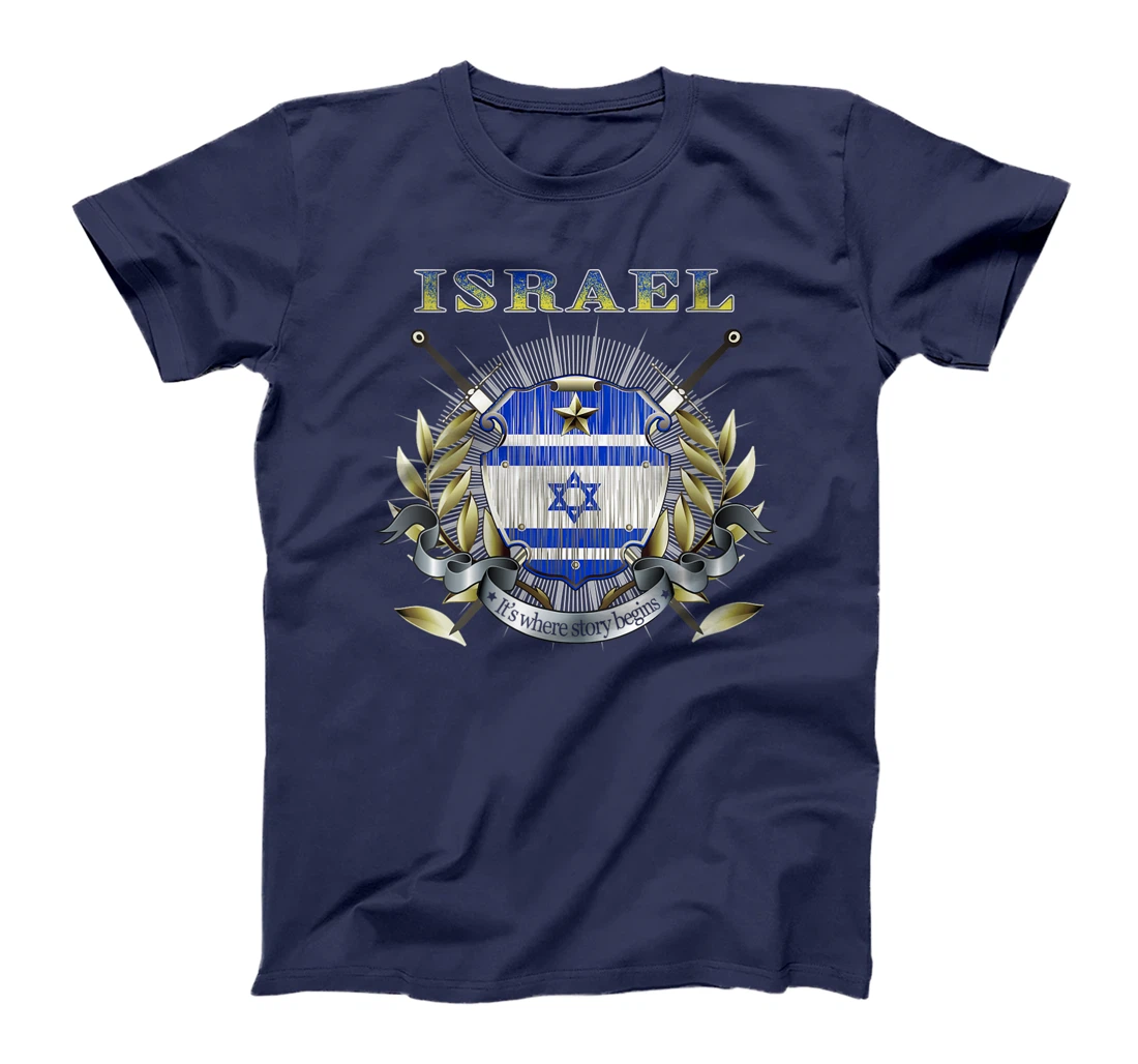 Womens Israel Flag Map - Israel Country T-Shirt
