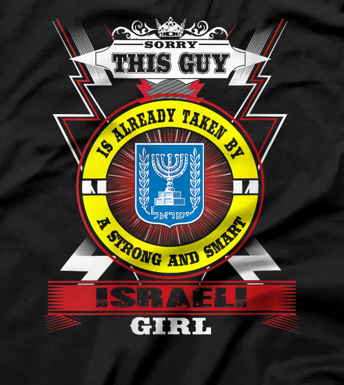 Womens Israel Flag Map - Israel Country T-Shirt