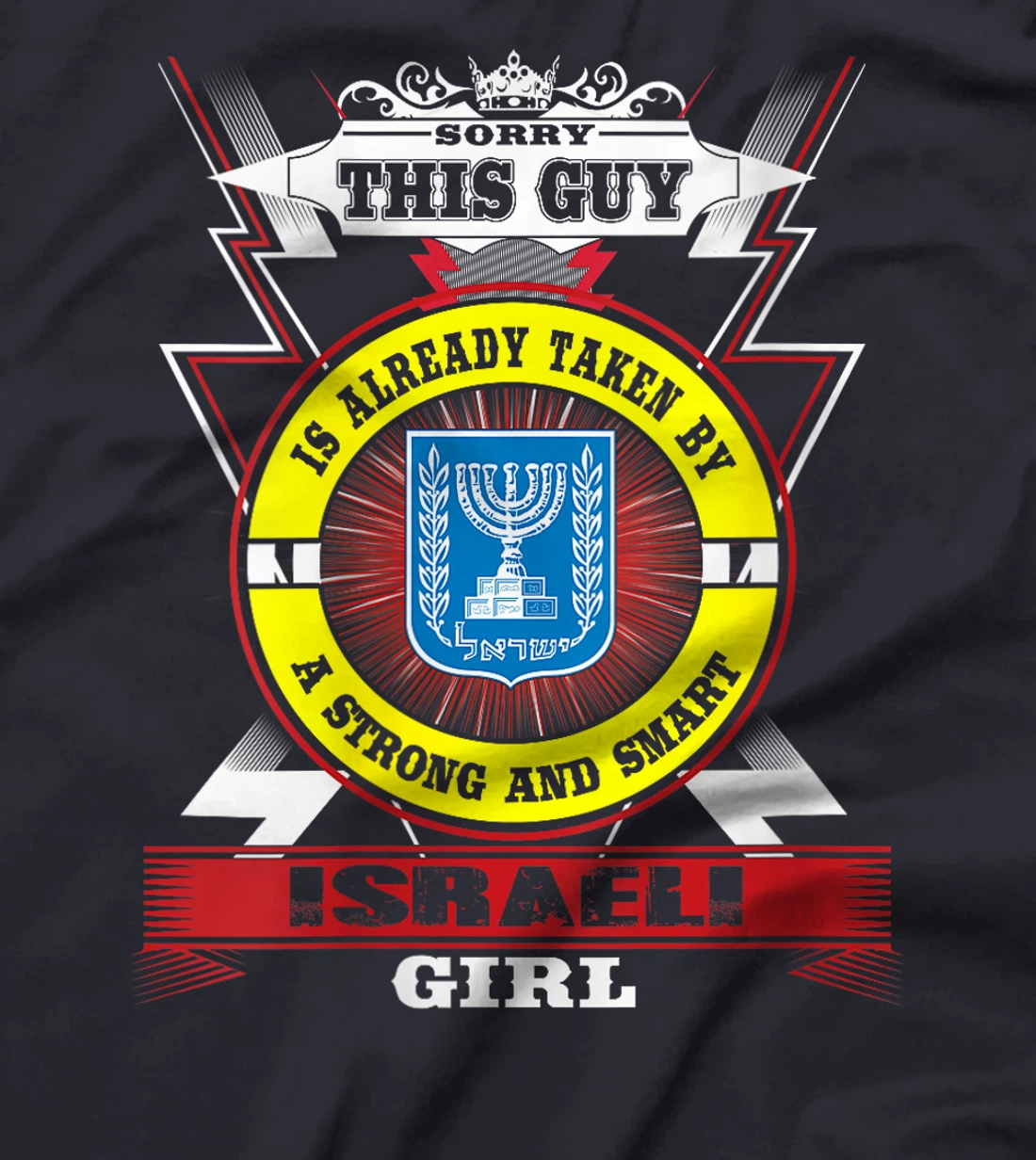Womens Israel Flag Map - Israel Country T-Shirt