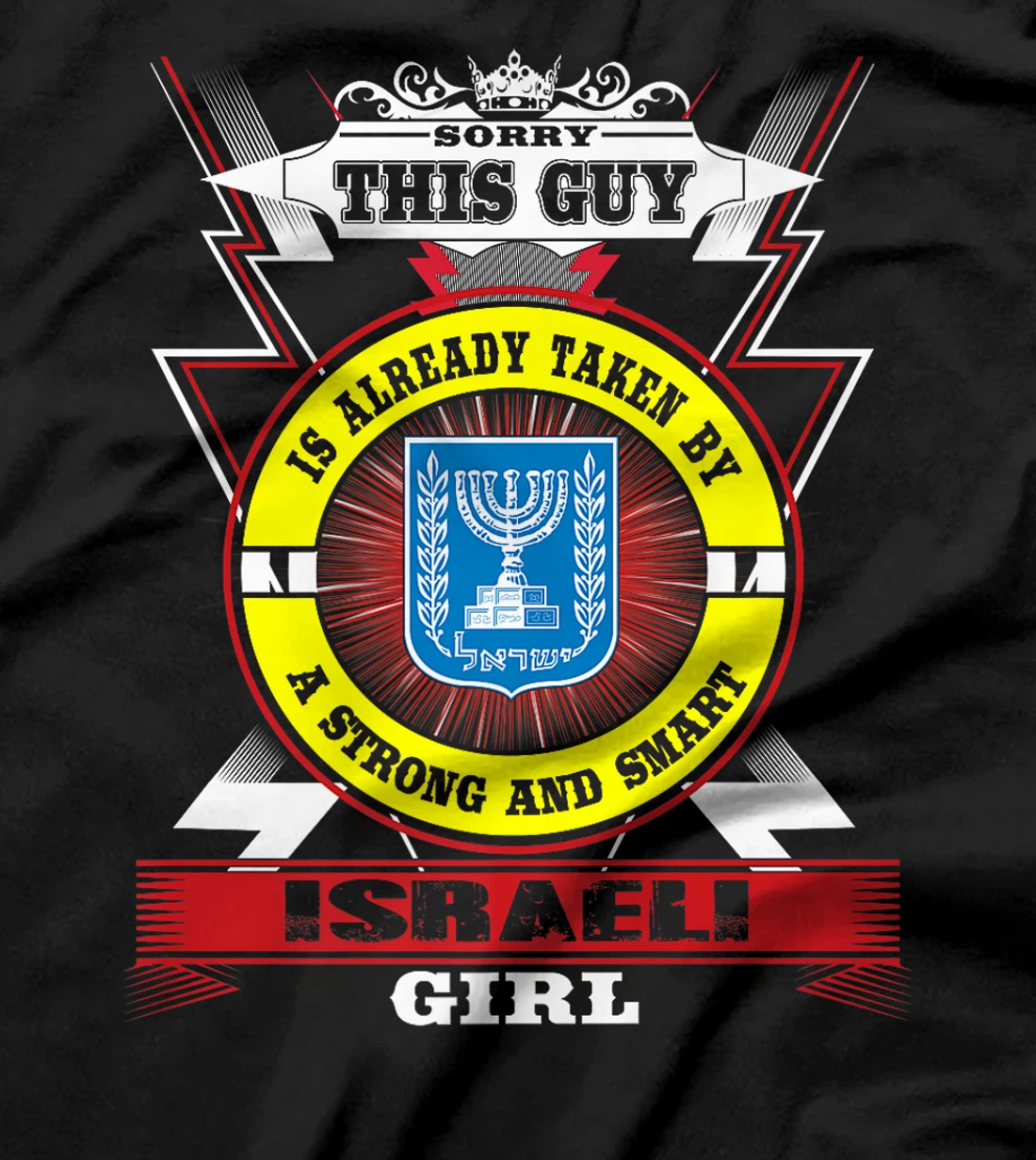 Israel Flag Map - Israel Country Premium T-Shirt