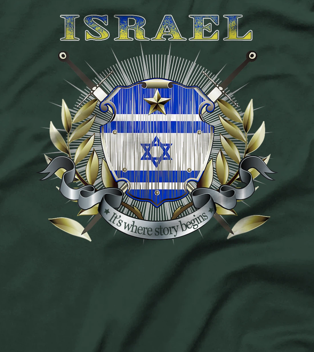 Womens Israel Flag Map - Israel Country T-Shirt
