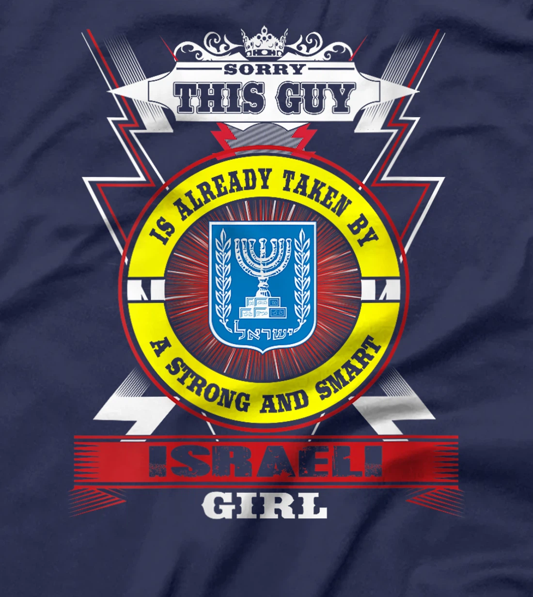 Womens Israel Flag Map - Israel Country T-Shirt