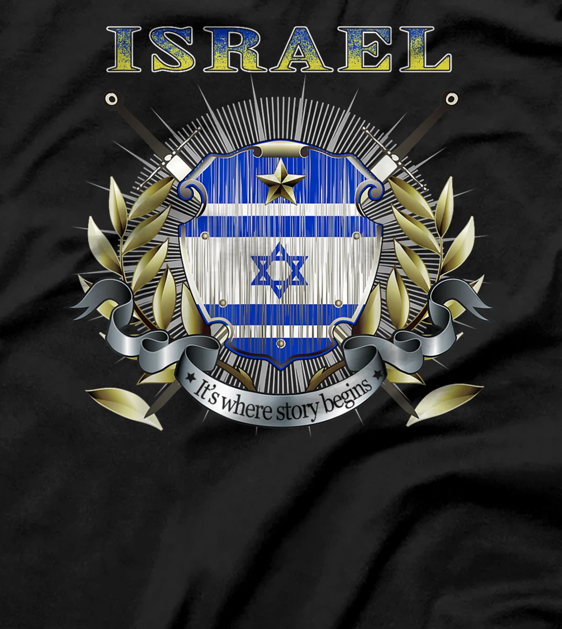 Israel Flag Map - Israel Country T-Shirt