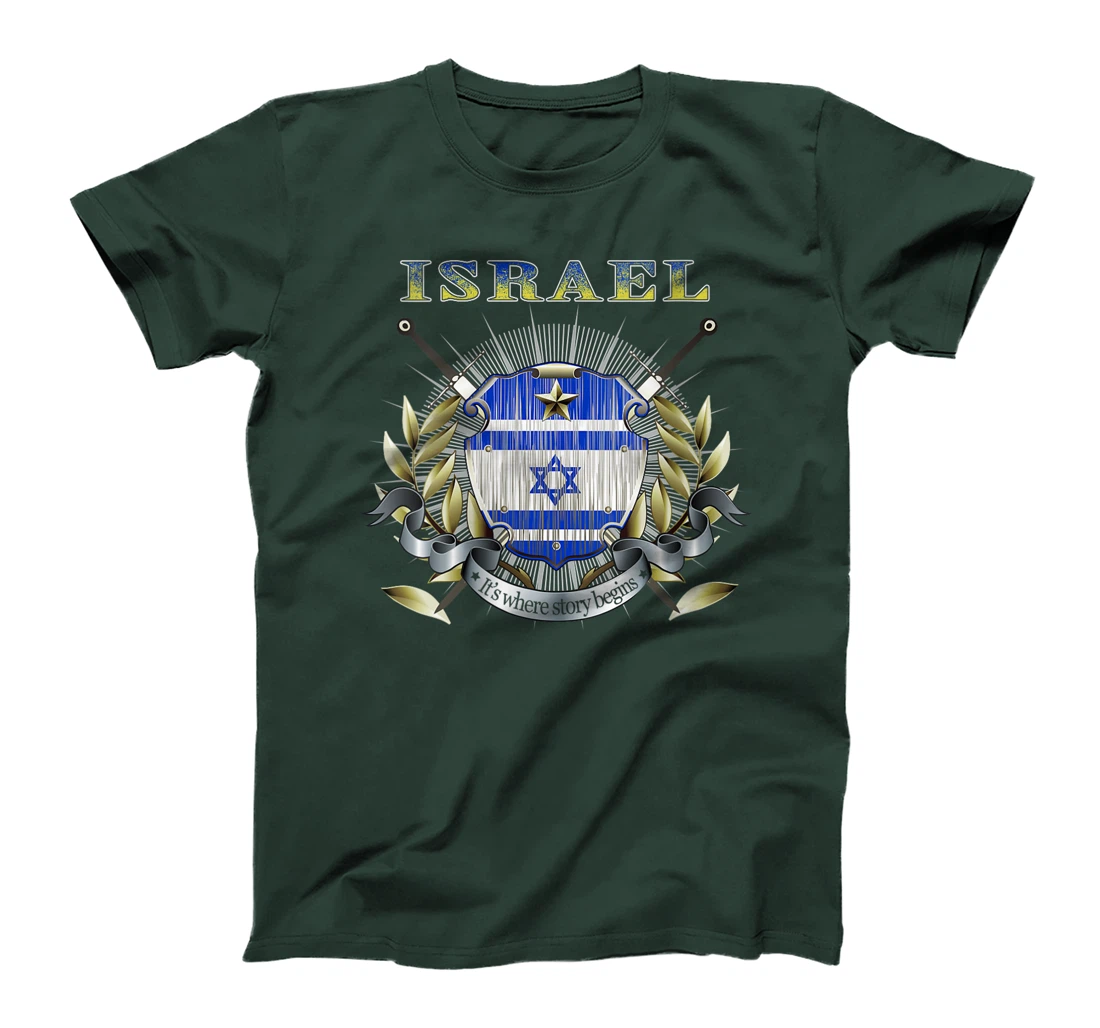 Womens Israel Flag Map - Israel Country T-Shirt