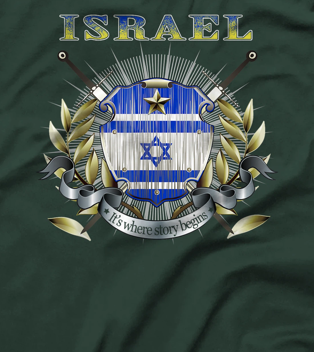 Israel Flag Map - Israel Country T-Shirt