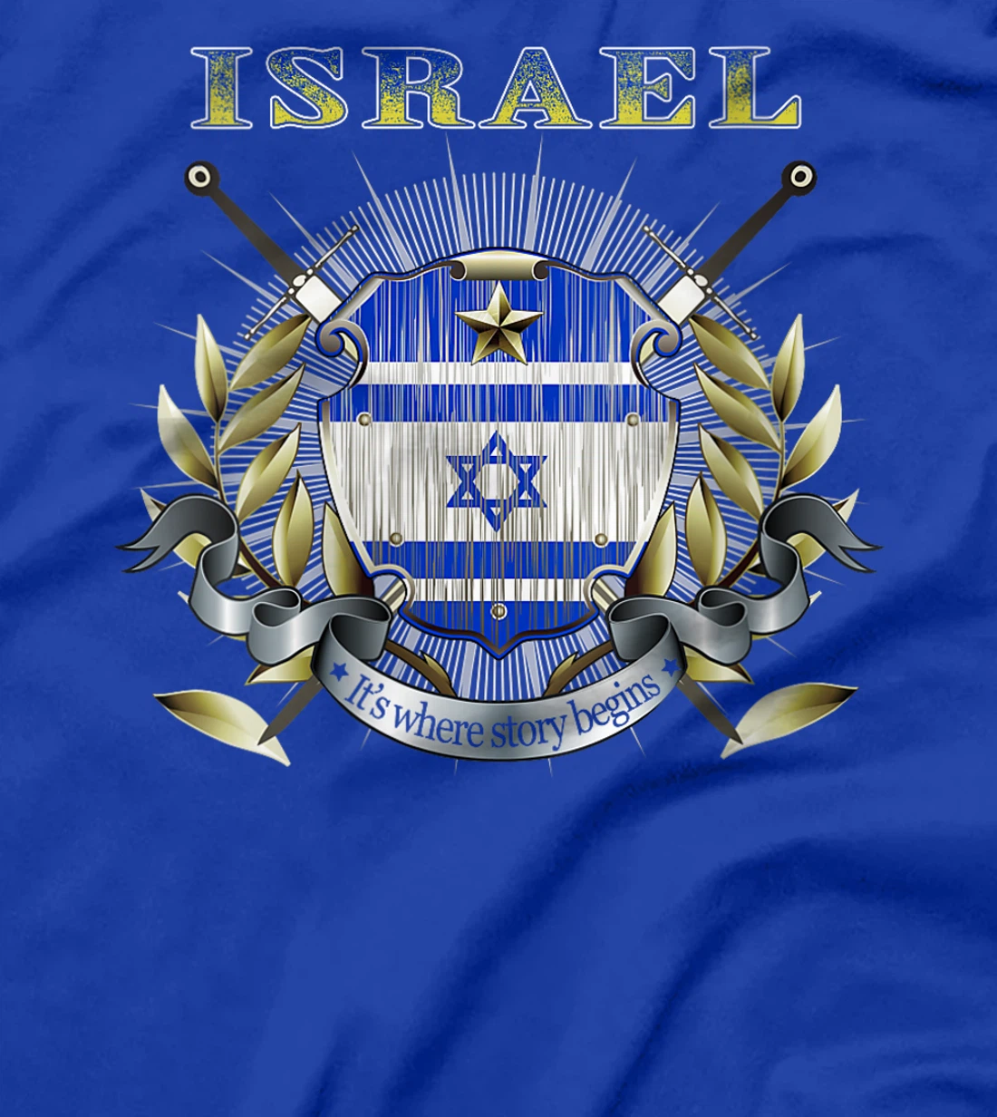 Womens Israel Flag Map - Israel Country T-Shirt