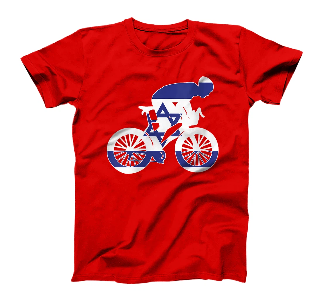 Womens Israel Biker Nation Rider World Flags T-Shirt