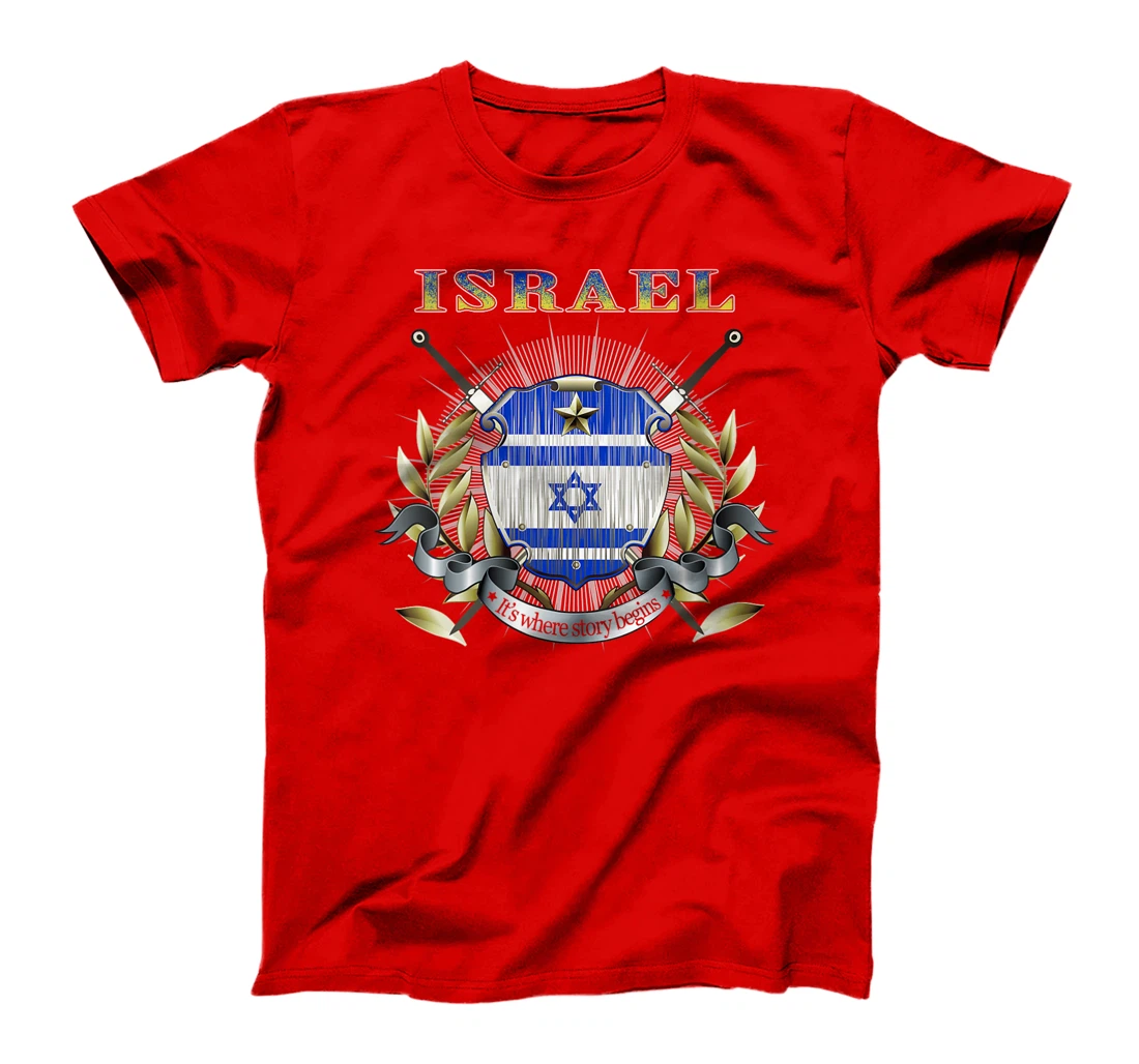 Womens Israel Flag Map - Israel Country T-Shirt