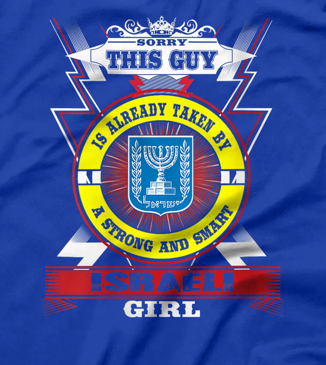 Womens Israel Flag Map - Israel Country T-Shirt