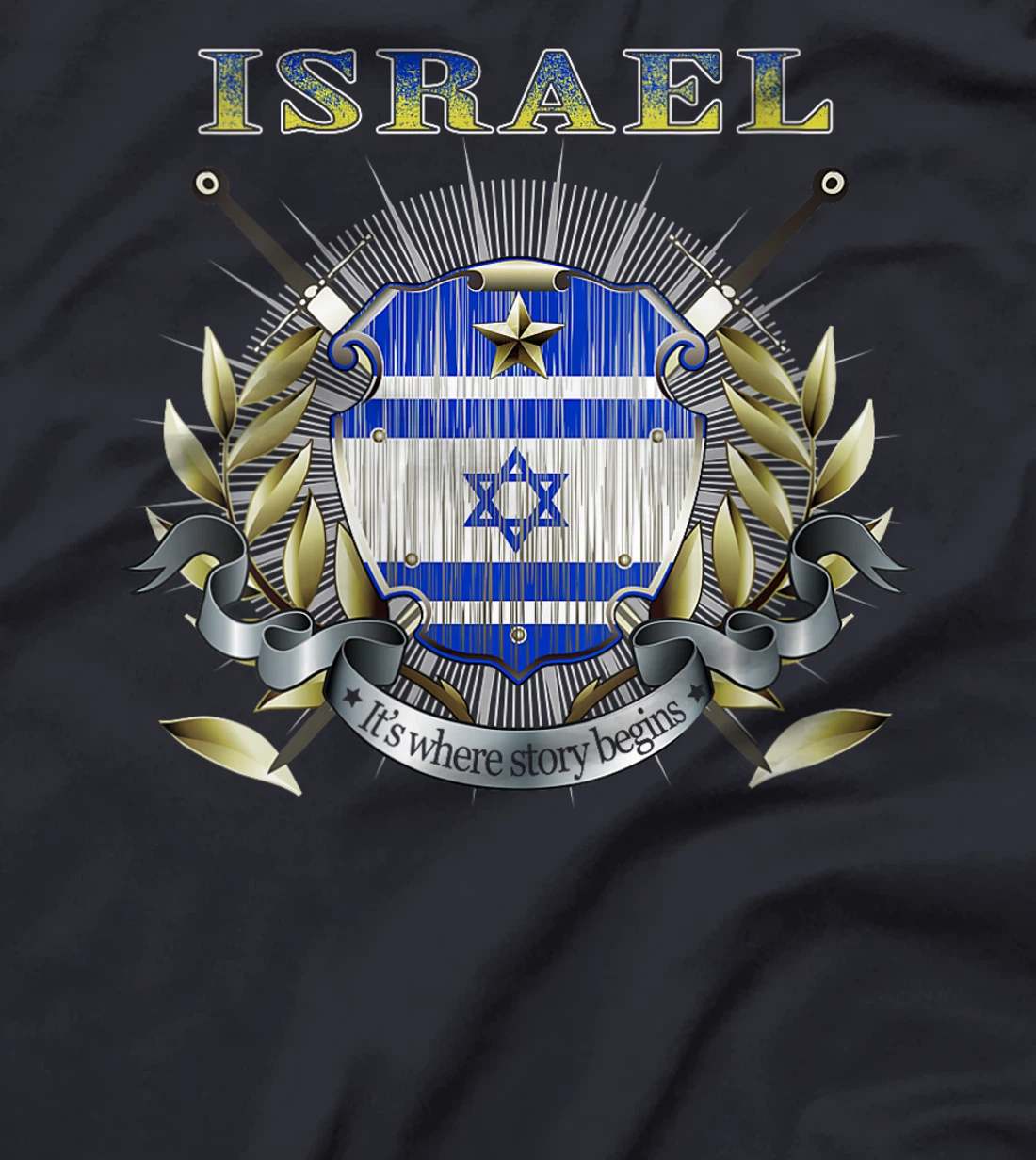 Womens Israel Flag Map - Israel Country T-Shirt