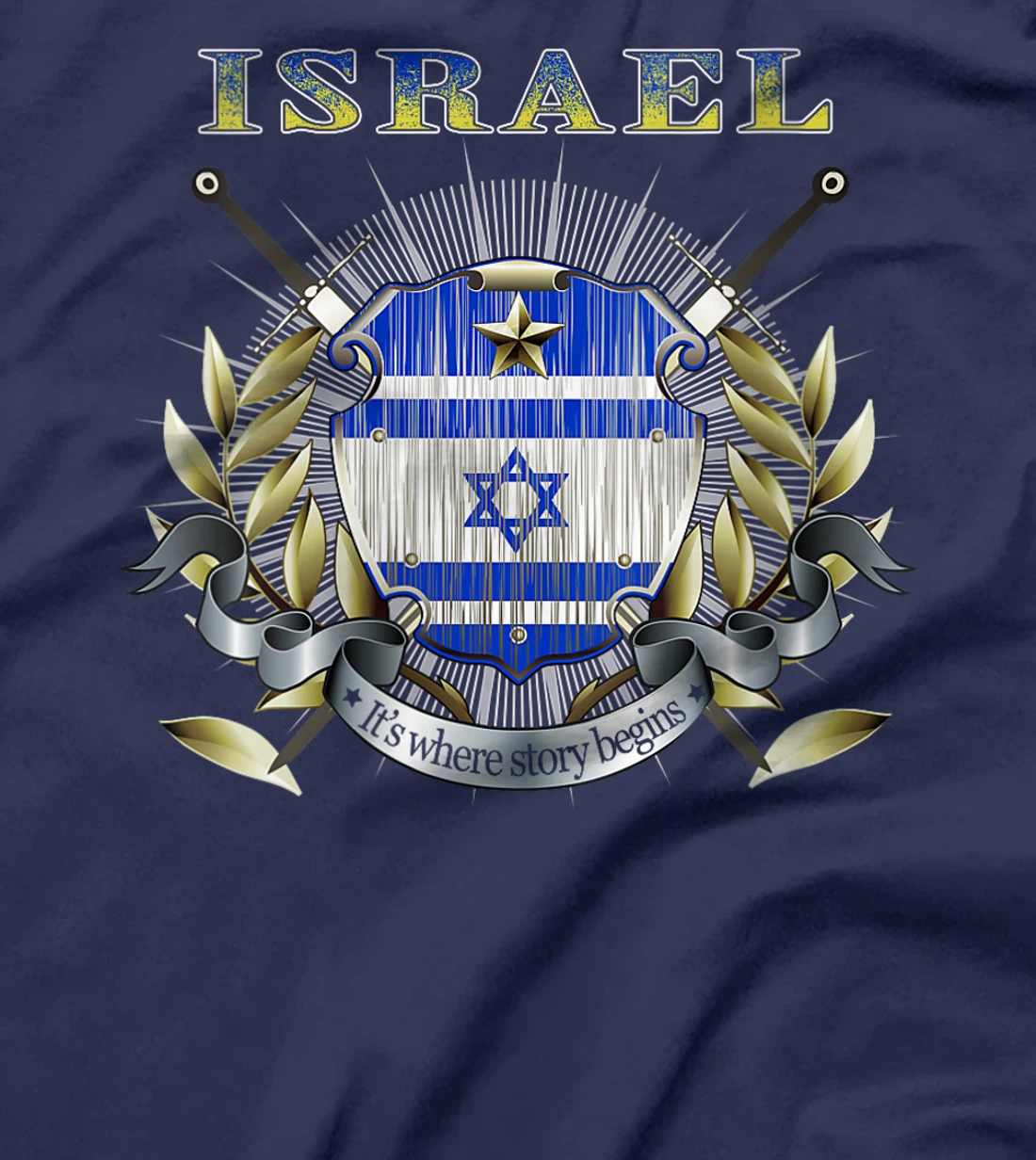 Womens Israel Flag Map - Israel Country T-Shirt