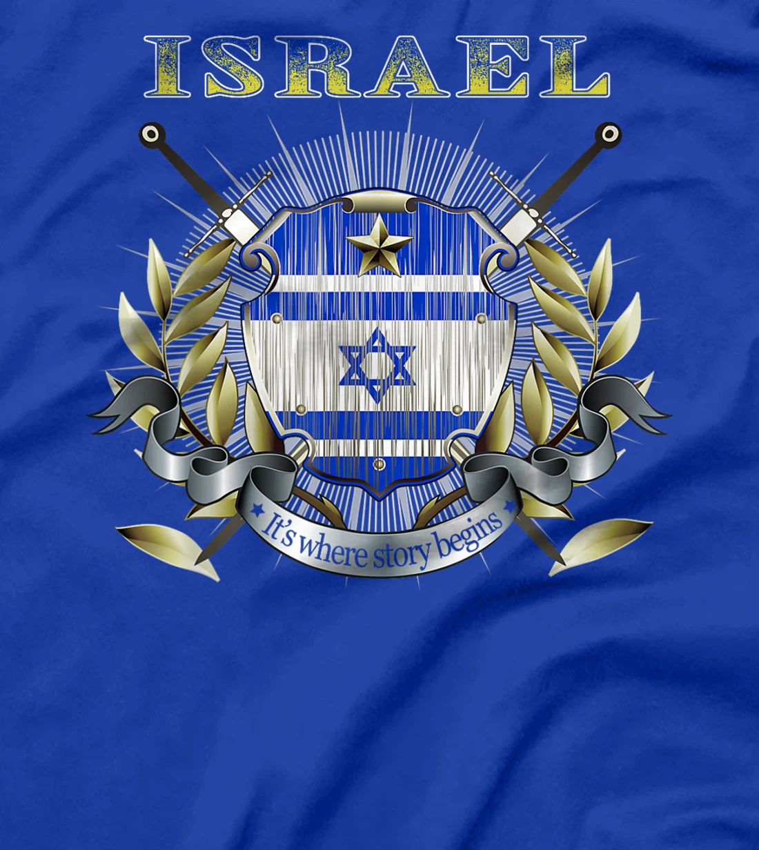 Israel Flag Map - Israel Country T-Shirt