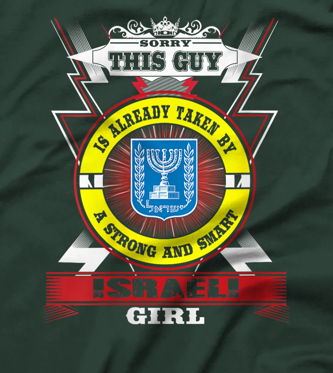 Womens Israel Flag Map - Israel Country T-Shirt