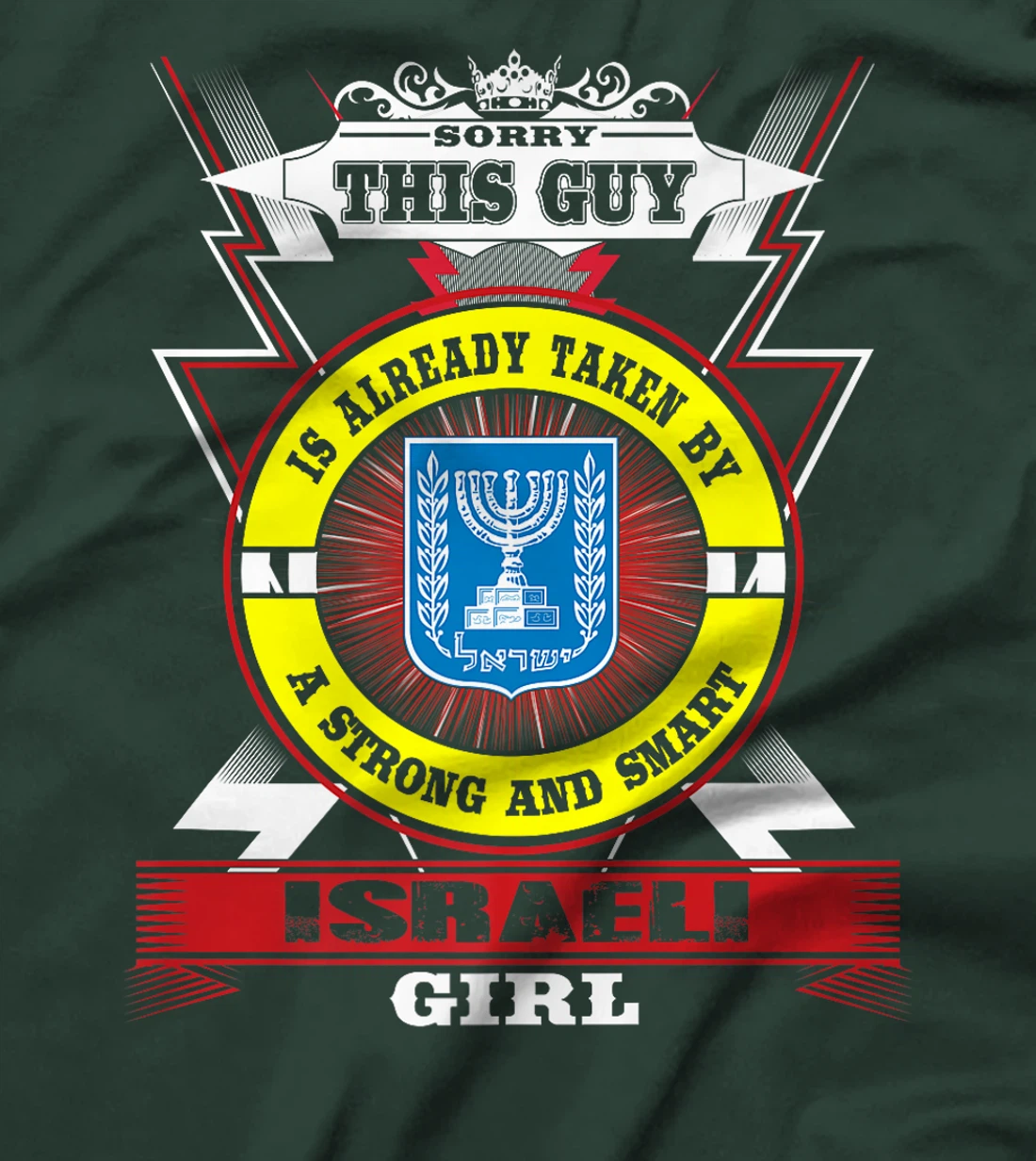 Israel Flag Map - Israel Country Premium T-Shirt