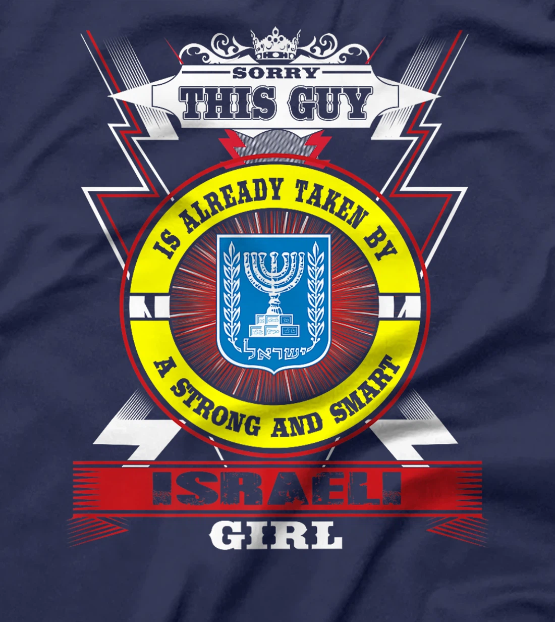 Israel Flag Map - Israel Country Premium T-Shirt