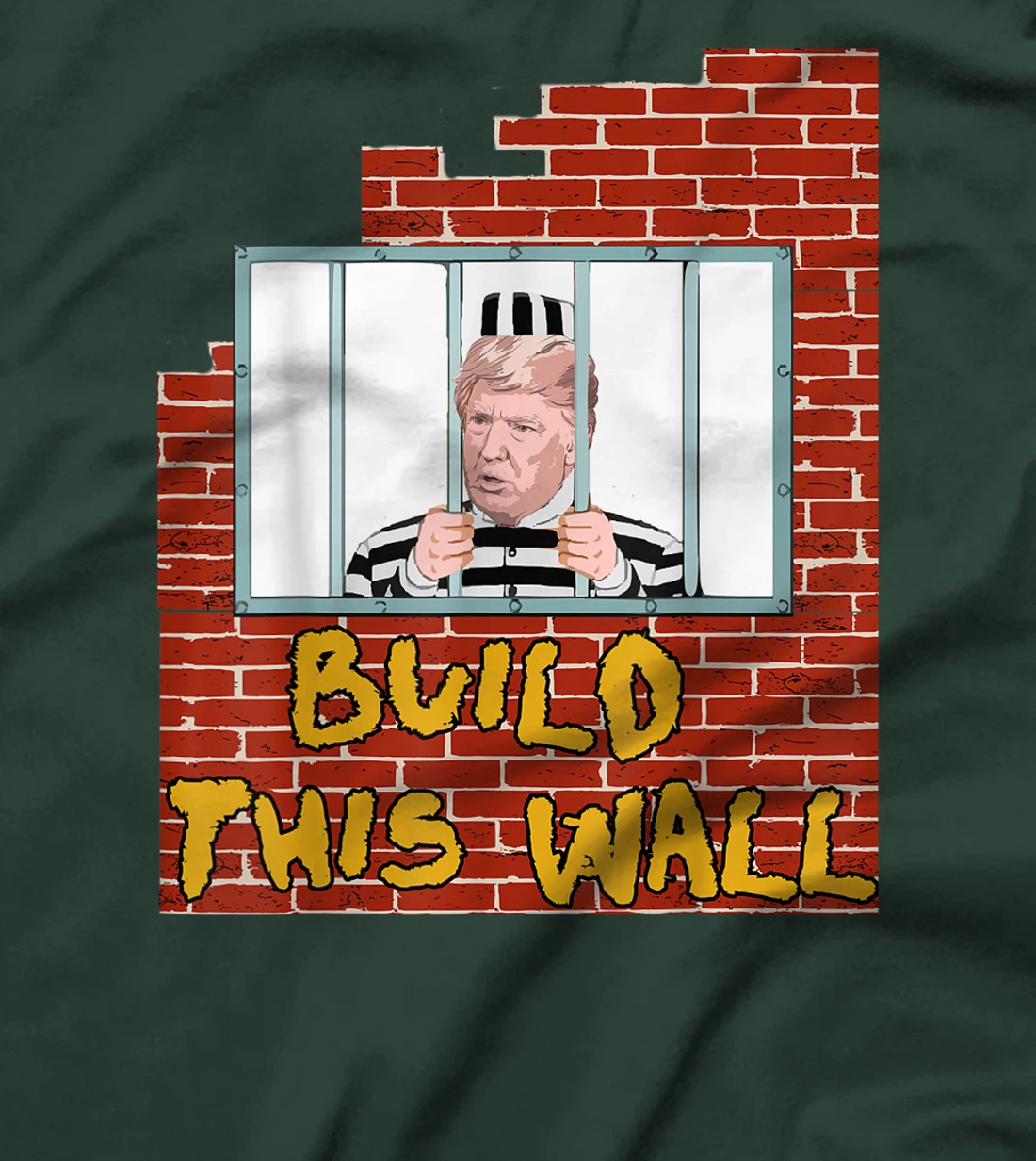 Build This Wall Lock HIM UP anti trump impeachment 45 TShirt T-Shirt