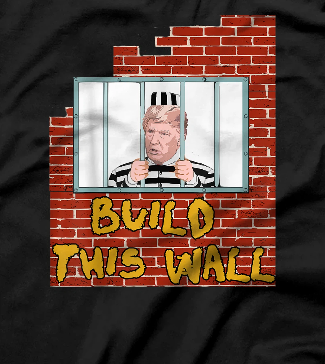 Build This Wall Lock HIM UP anti trump impeachment 45 TShirt T-Shirt