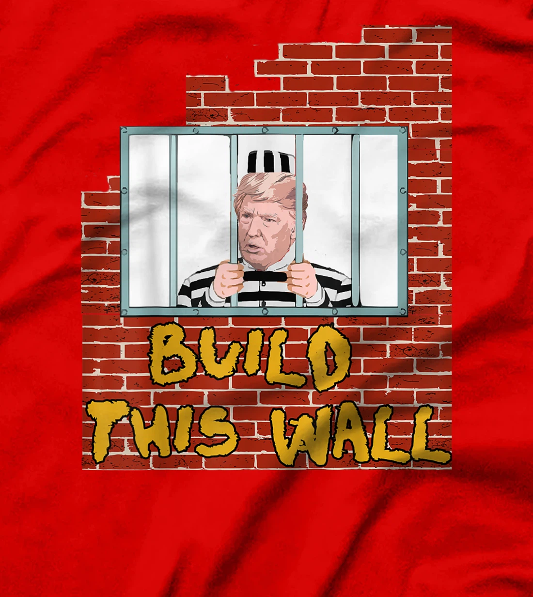 Build This Wall Lock HIM UP anti trump impeachment 45 TShirt T-Shirt