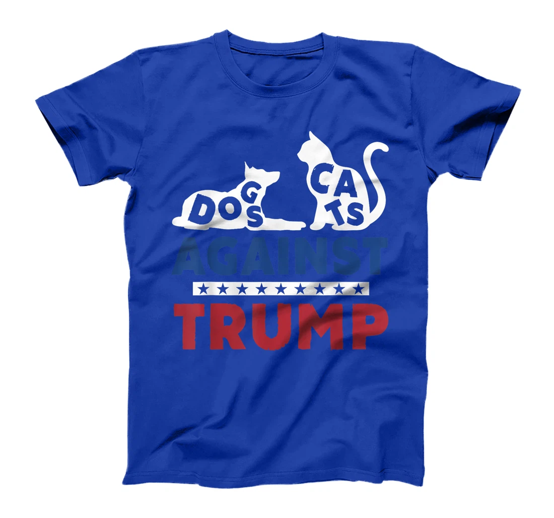 Cats And Dogs Against Trump 2024 Anti Trump USA Flag T-Shirt