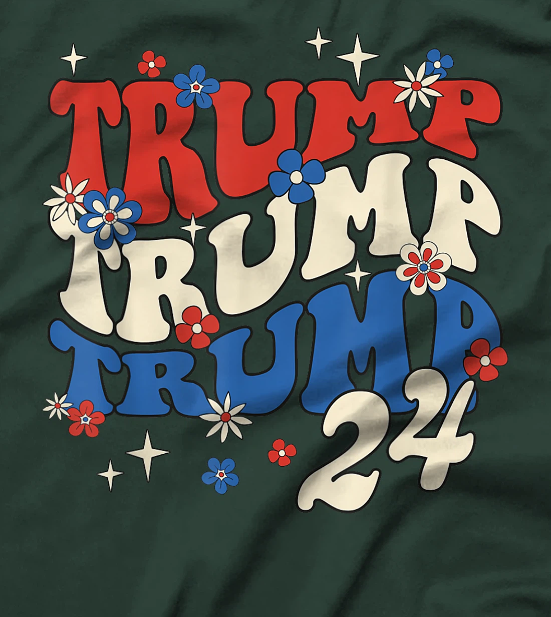 President Trump 24 2024 Groovy Retro T-Shirt