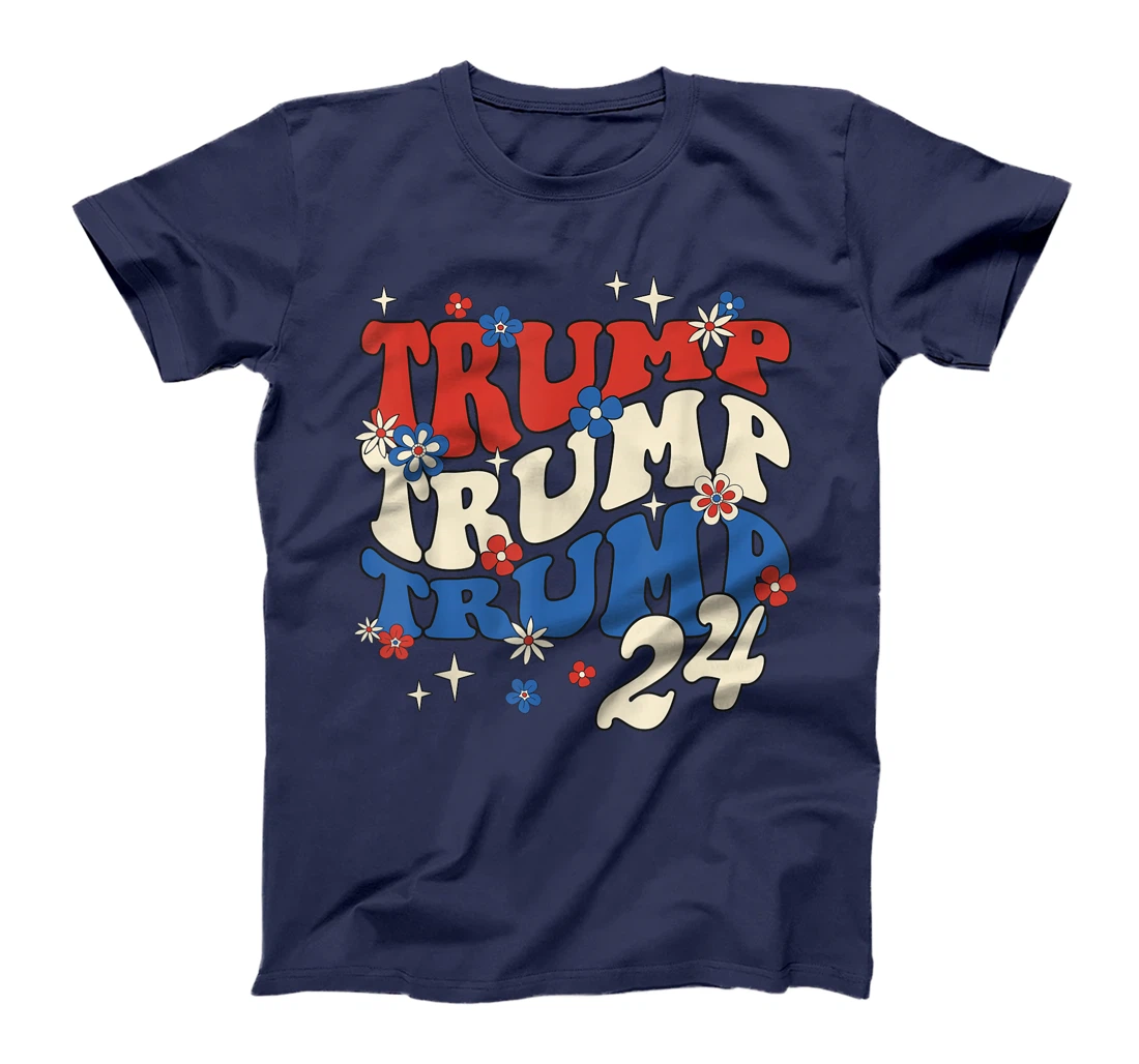 President Trump 24 2024 Groovy Retro T-Shirt