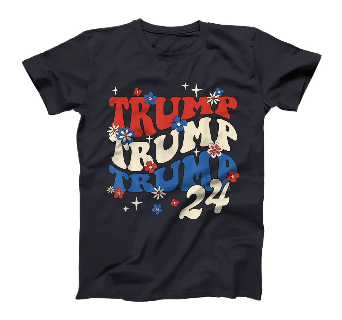 President Trump 24 2024 Groovy Retro T-Shirt