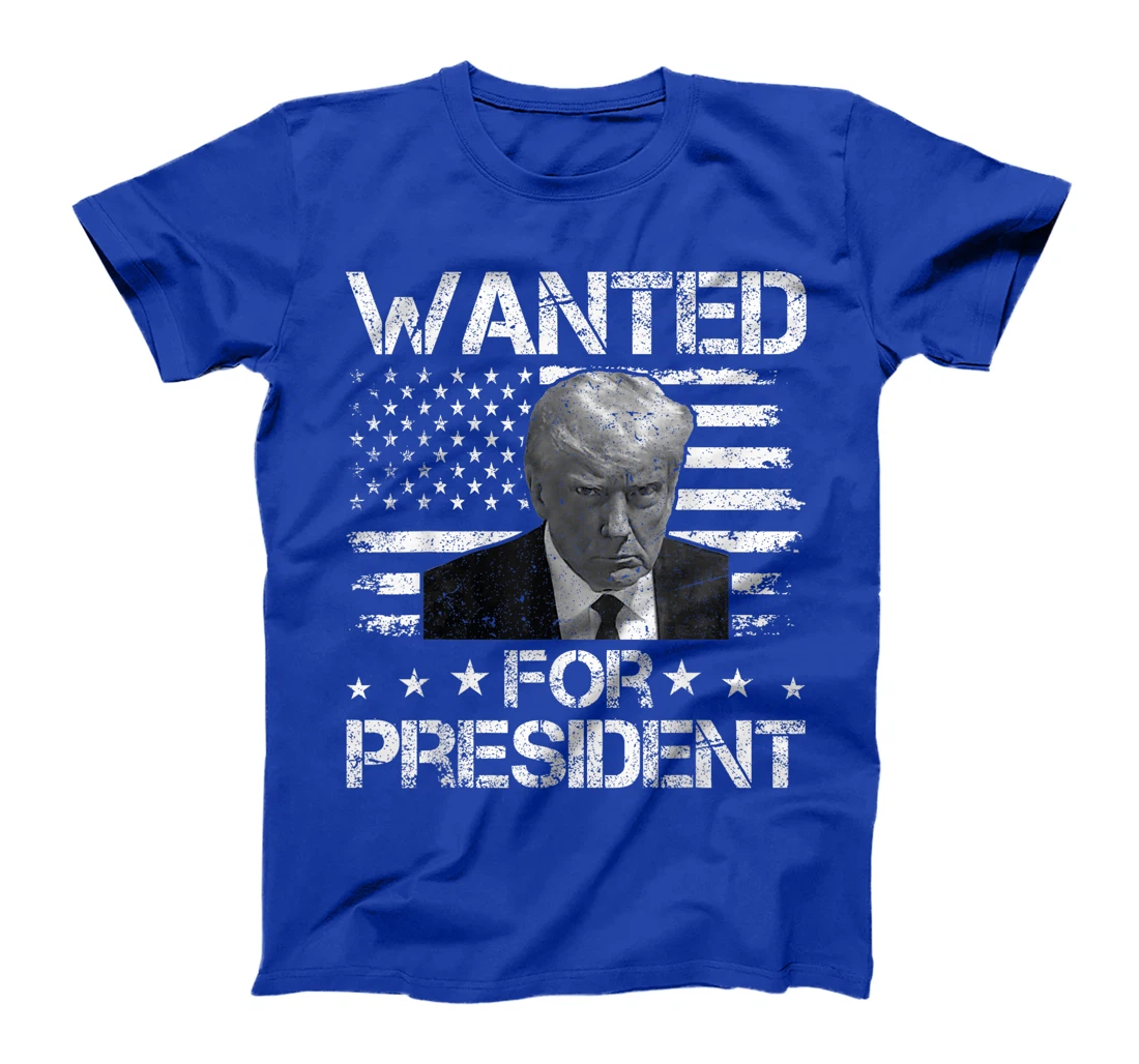 Wanted For President Vintage USA Flag Trump 2024 T-Shirt