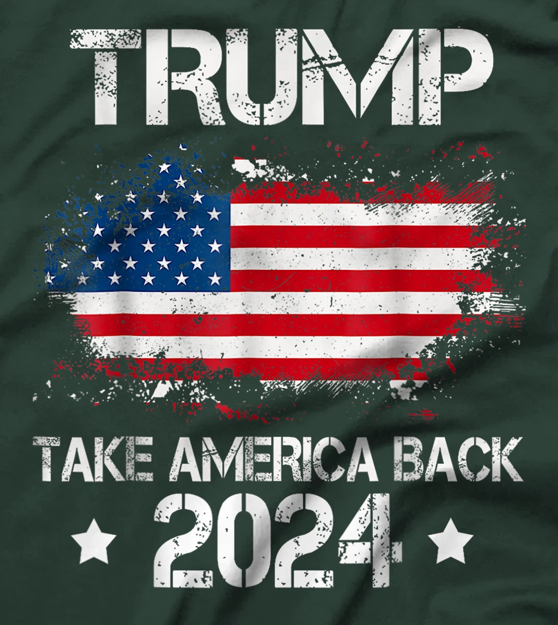 Trump 2024 Take America Back American Flag Election T-Shirt