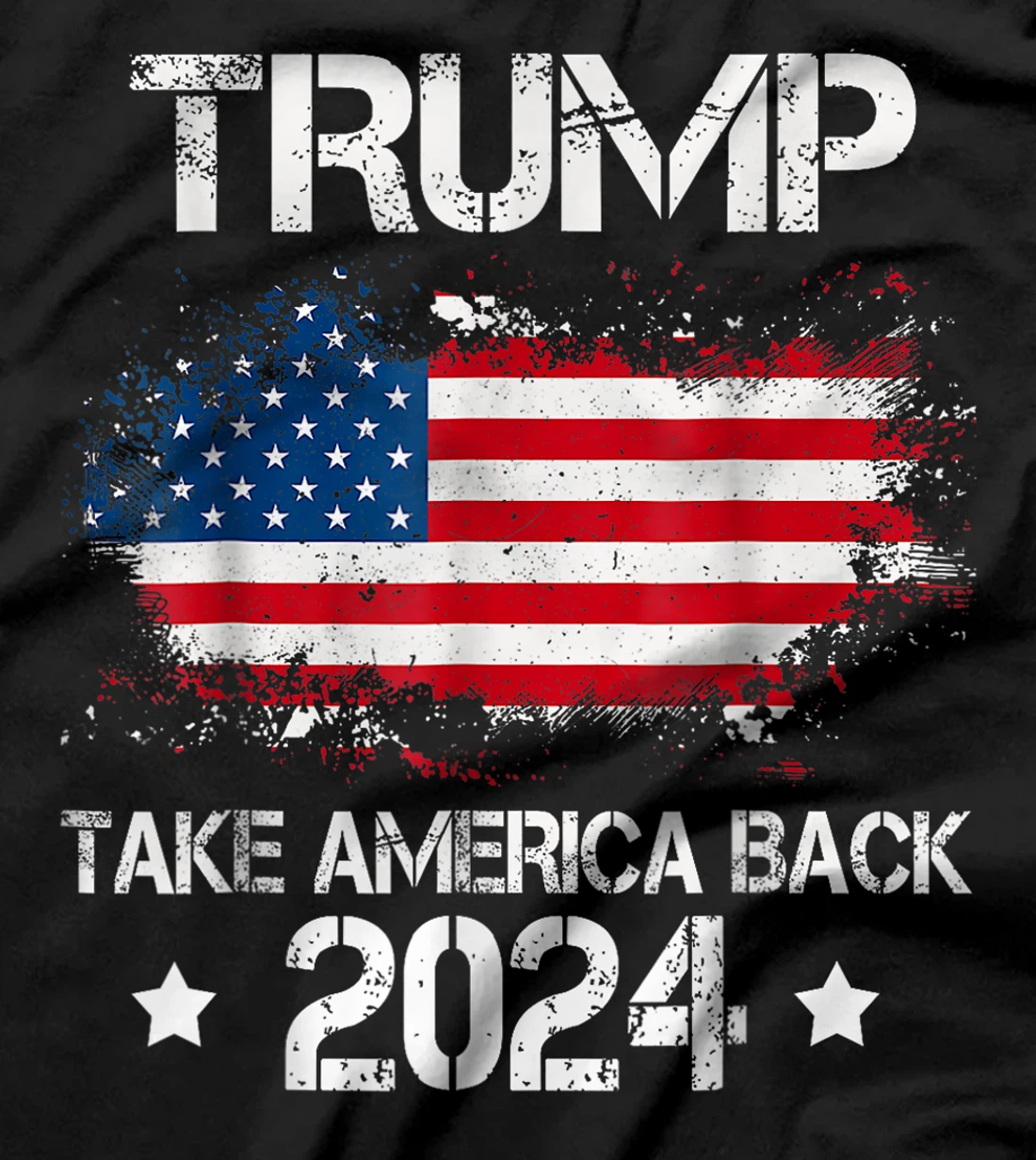 Trump 2024 Take America Back American Flag Election T-Shirt