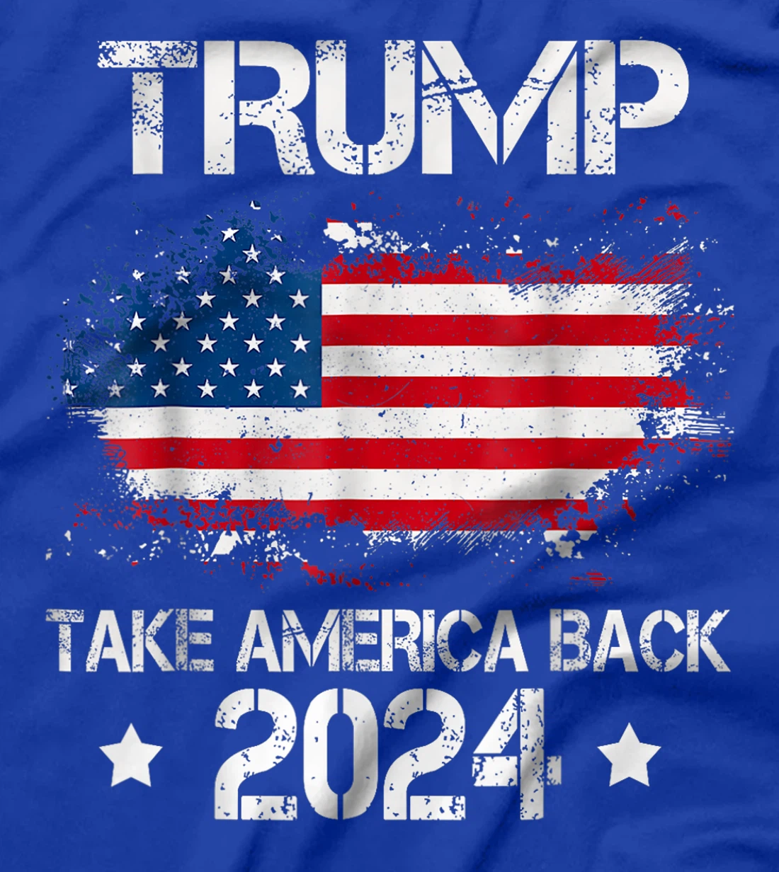 Trump 2024 Take America Back American Flag Election T-Shirt