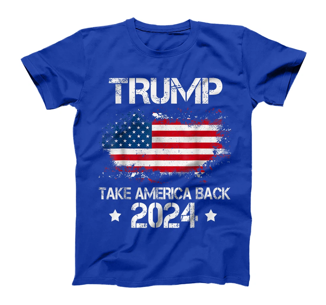 Trump 2024 Take America Back American Flag Election T-Shirt