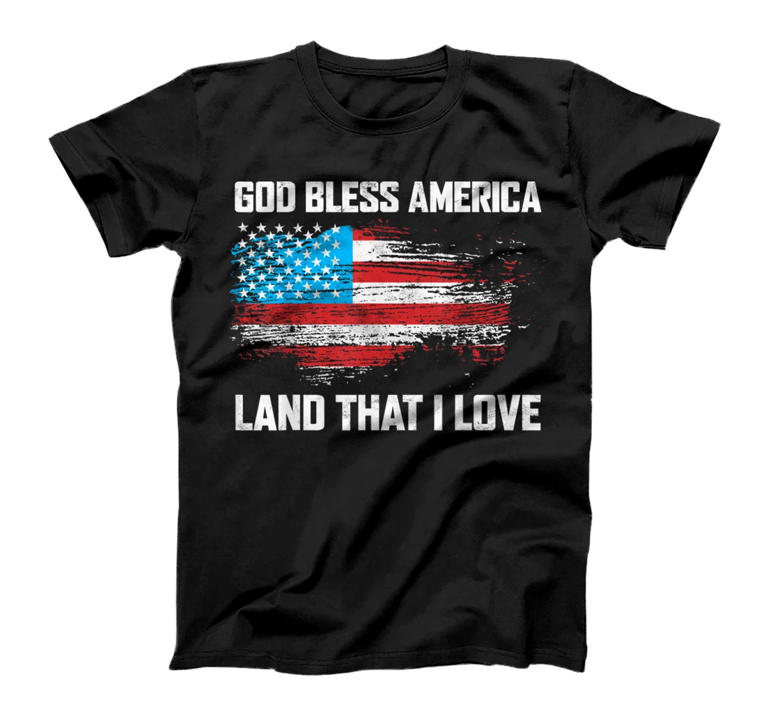 Womens God Bless America Land That I Love Vintage T-Shirt