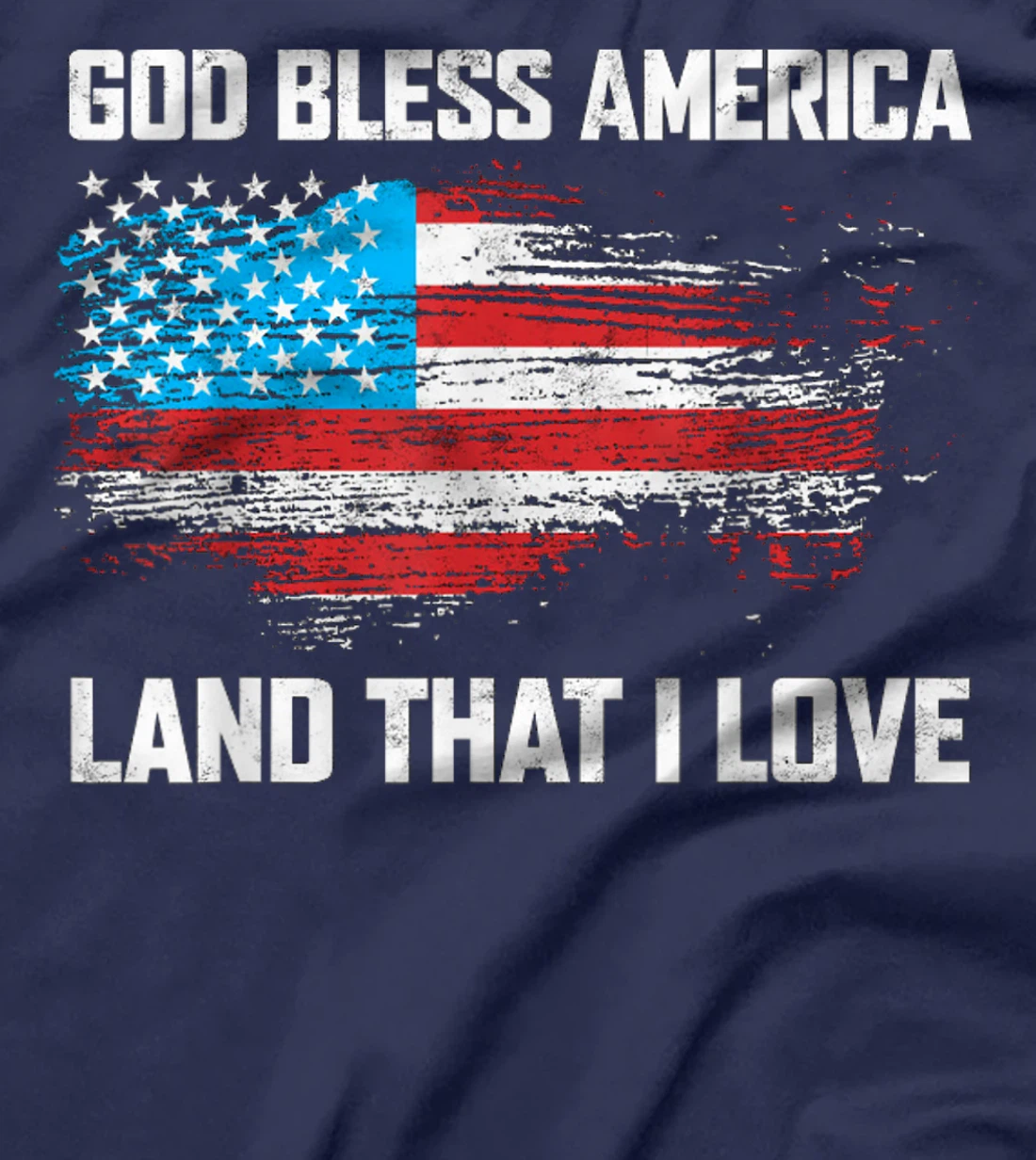 Womens God Bless America Land That I Love Vintage T-Shirt