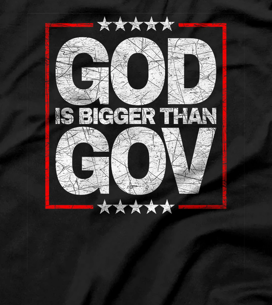 Anti-Woke Anti-Government God Bigger Than Gov Premium T-Shirt