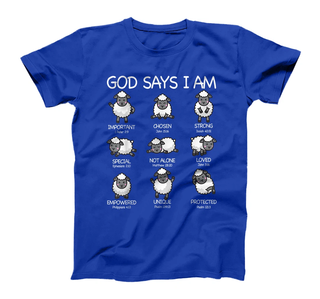 God Says I Am Cute Sheep Bible Verse Kids Toddler Girls T-Shirt
