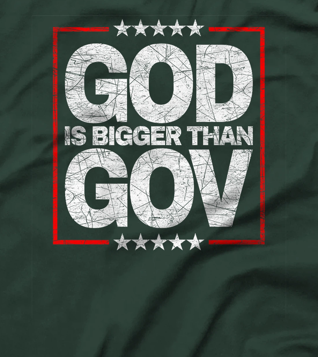 Anti-Woke Anti-Government God Bigger Than Gov Premium T-Shirt