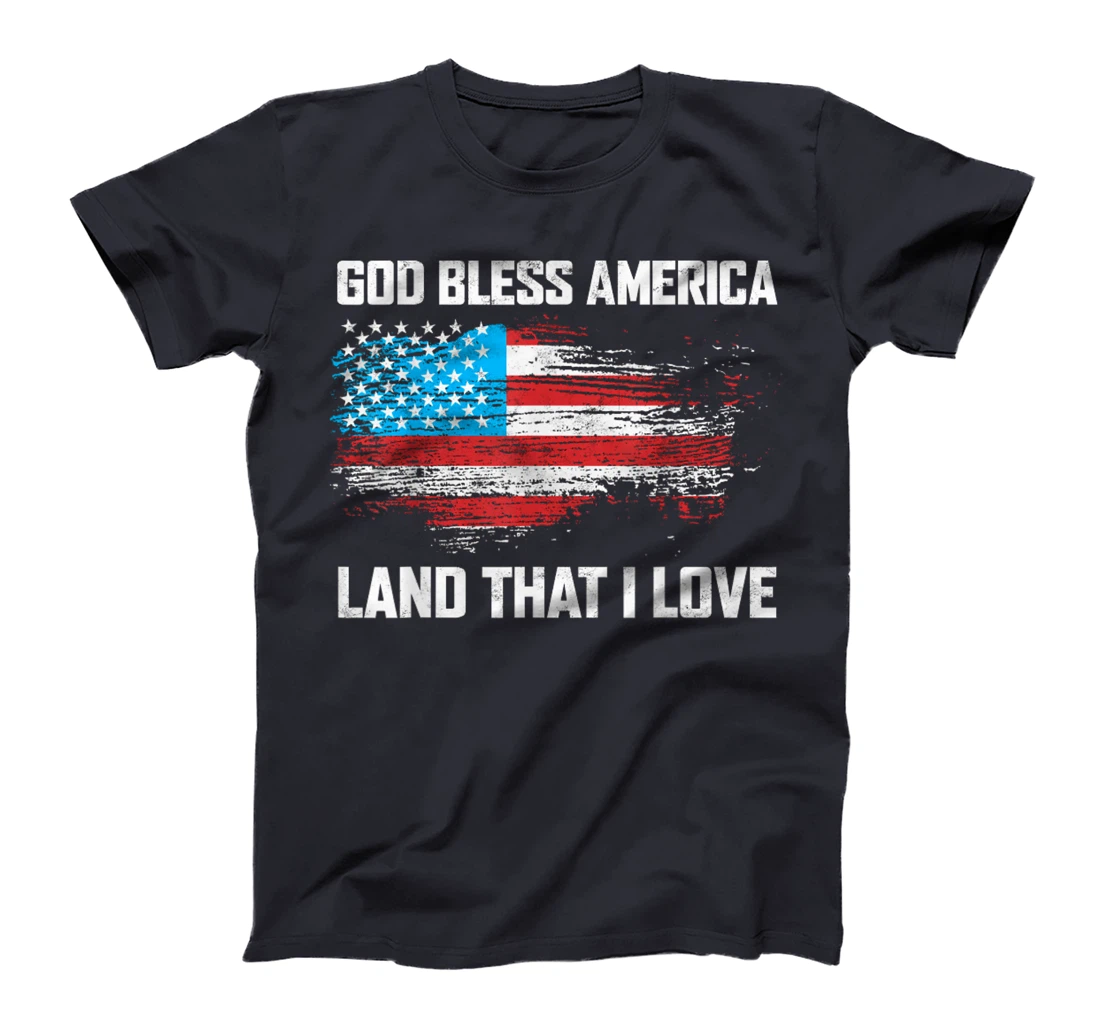 Womens God Bless America Land That I Love Vintage T-Shirt