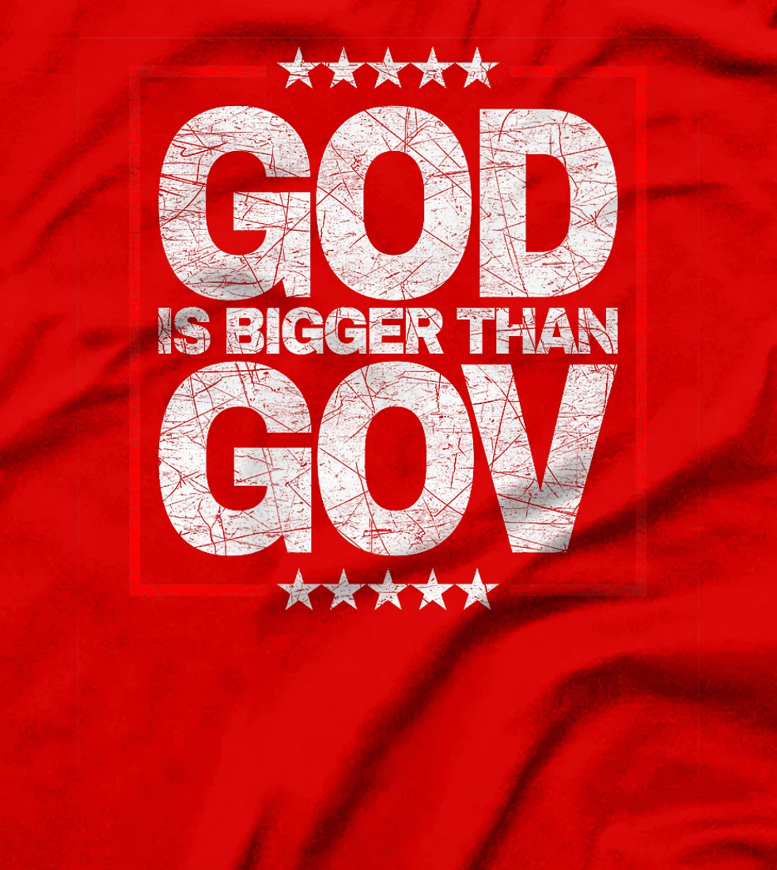 Anti-Woke Anti-Government God Bigger Than Gov Premium T-Shirt