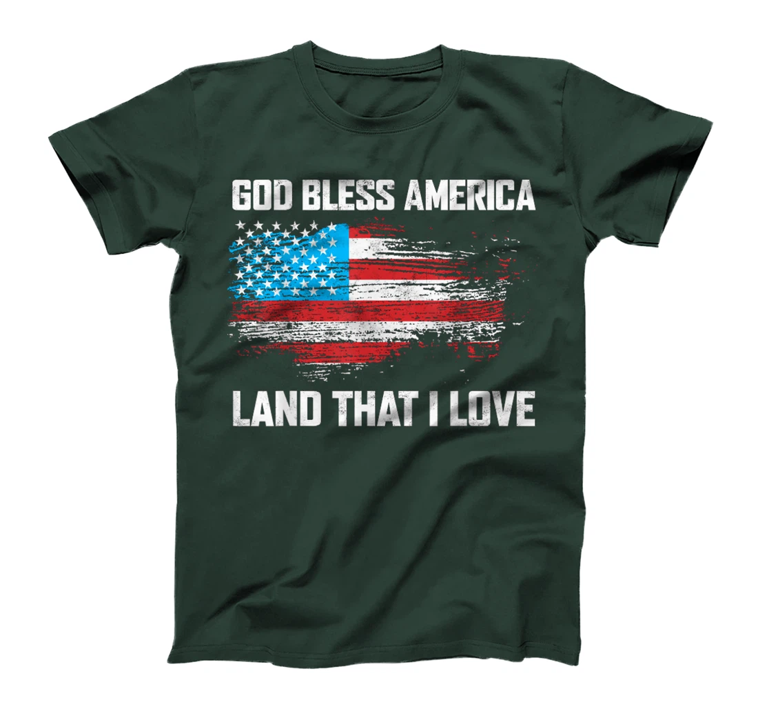 Womens God Bless America Land That I Love Vintage T-Shirt