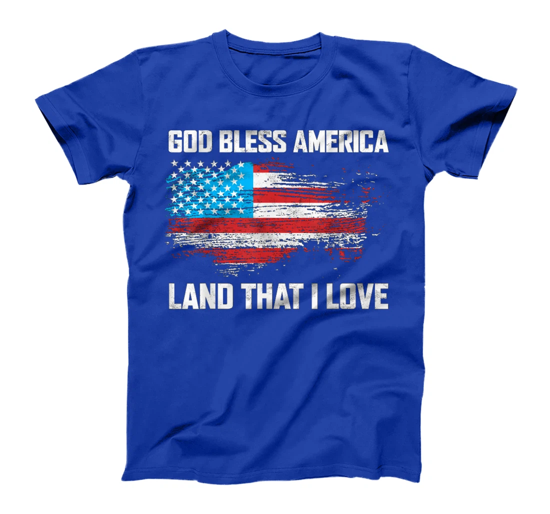 Womens God Bless America Land That I Love Vintage T-Shirt