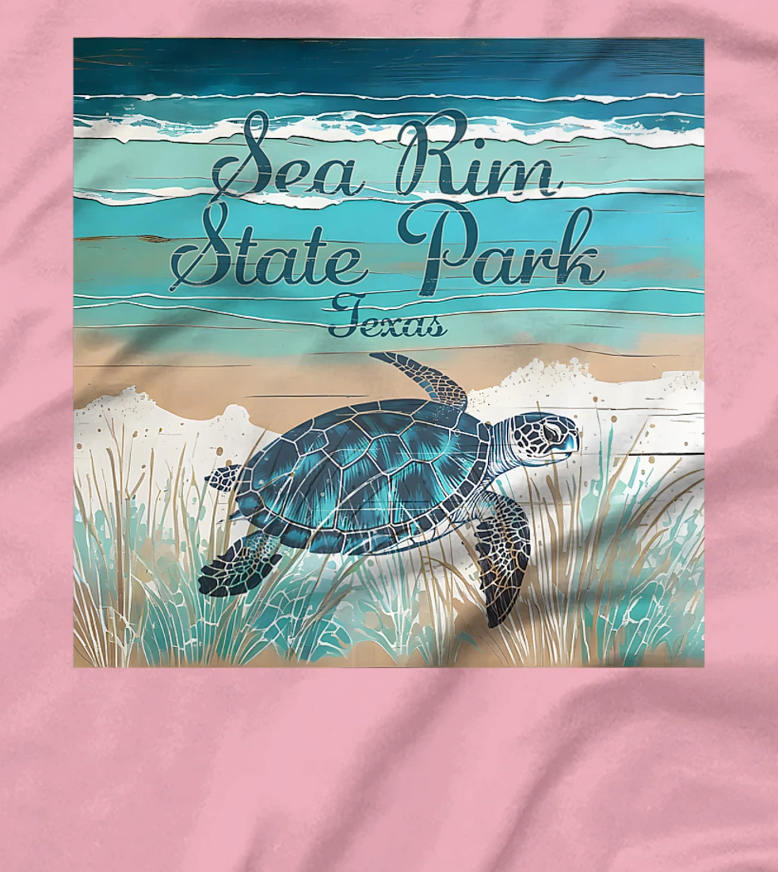 Sea Rim State Park Texas Sea Turtle Beach Coastal Decor Premium T-Shirt