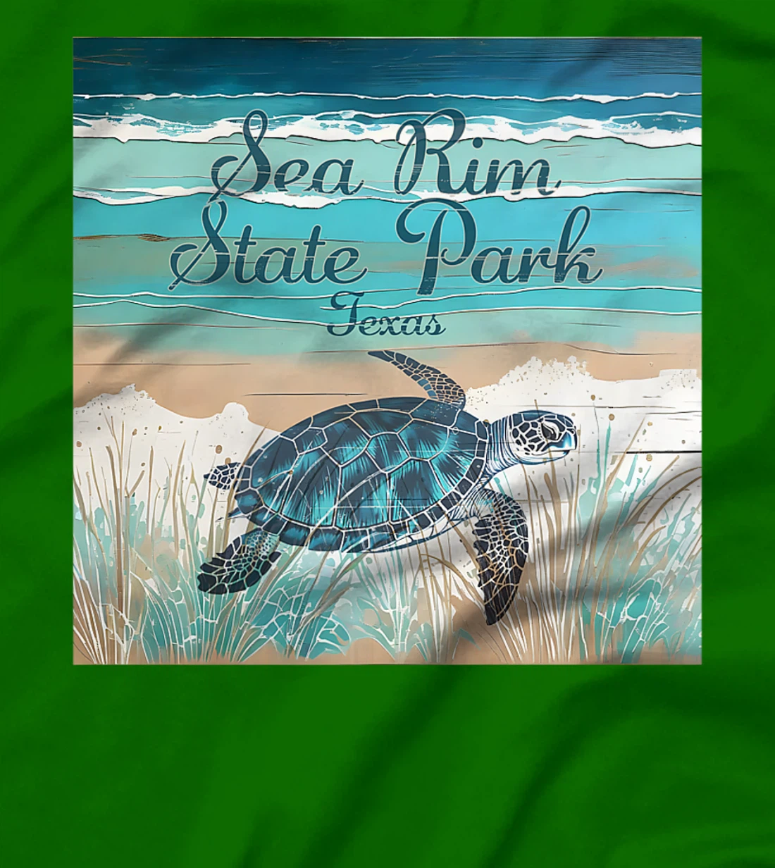 Sea Rim State Park Texas Sea Turtle Beach Coastal Decor Premium T-Shirt