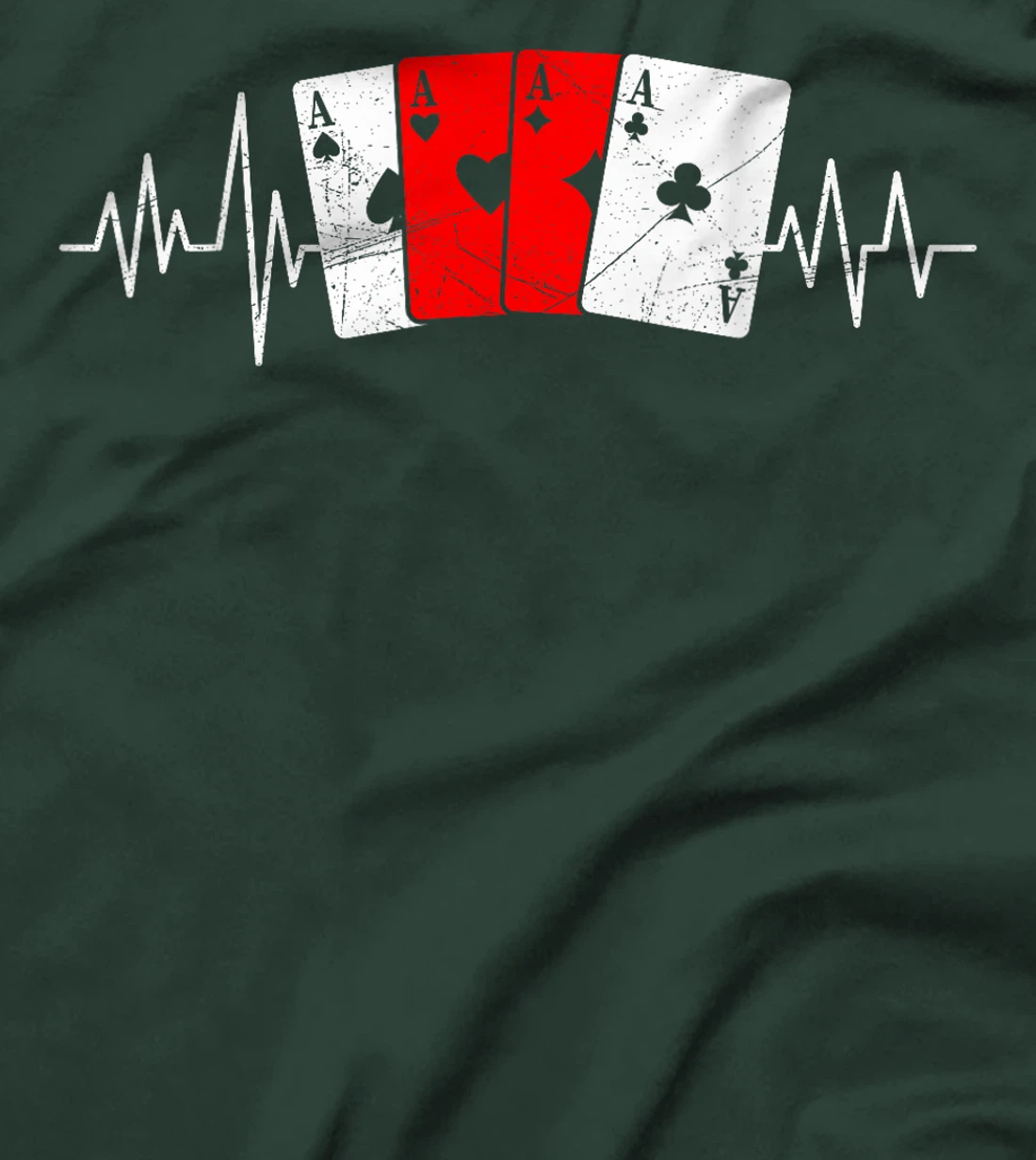 Poker Lover POKER HERZSCHLAG Poker Player Texas Holdem T-Shirt