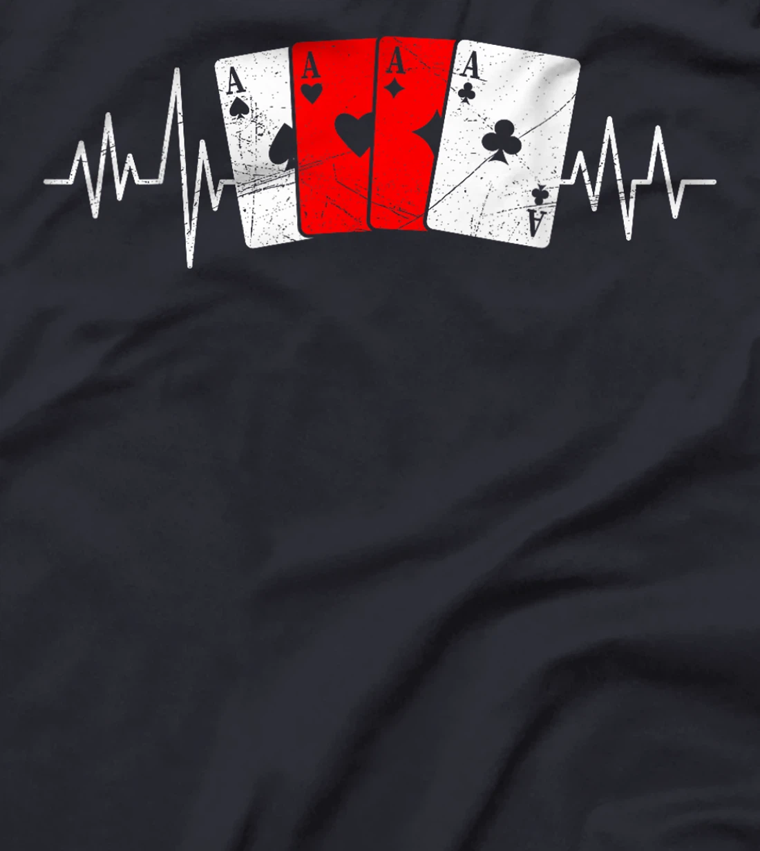 Poker Lover POKER HERZSCHLAG Poker Player Texas Holdem T-Shirt