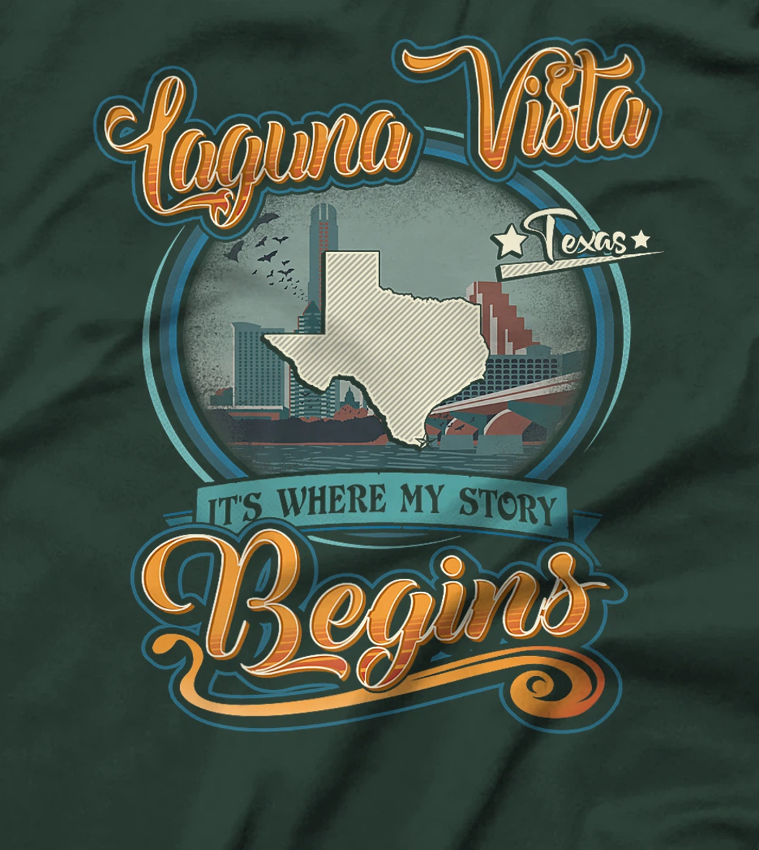 Womens Laguna Vista Texas Hometown Where My Story Begins T-Shirt