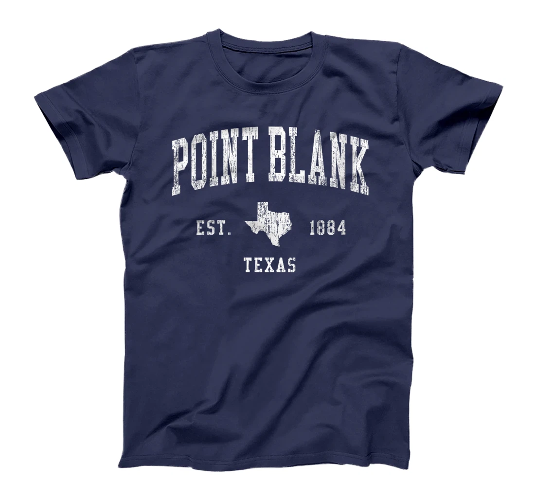 Womens Preppy Varsity Point Blank Texas TX Vintage T-Shirt