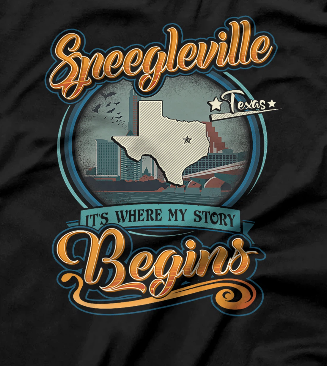 Vintage Speegleville Texas Hometown My Story Begins Premium T-Shirt