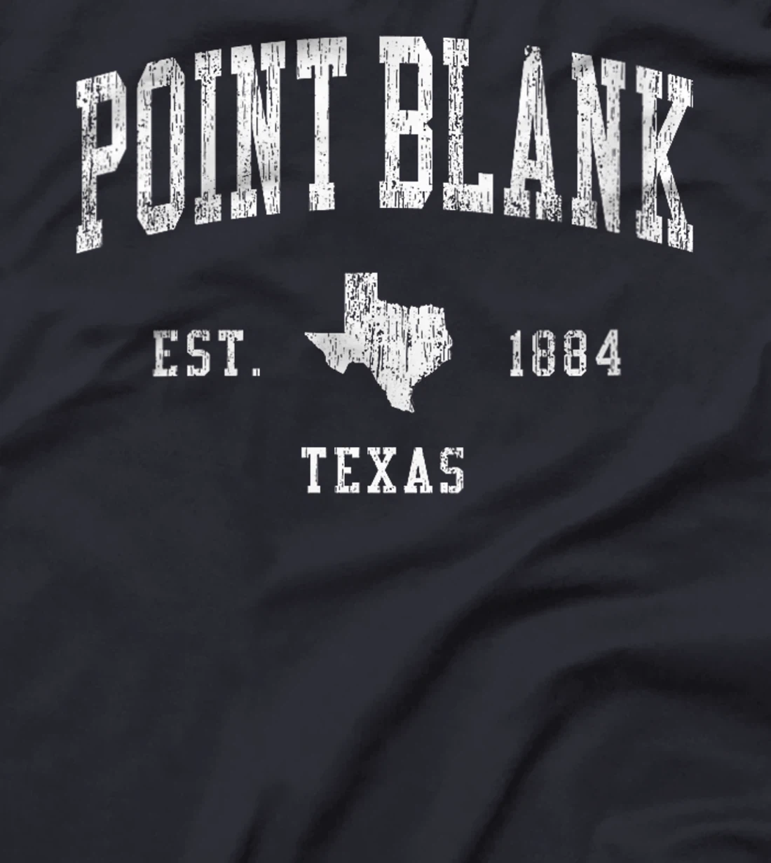 Womens Preppy Varsity Point Blank Texas TX Vintage T-Shirt