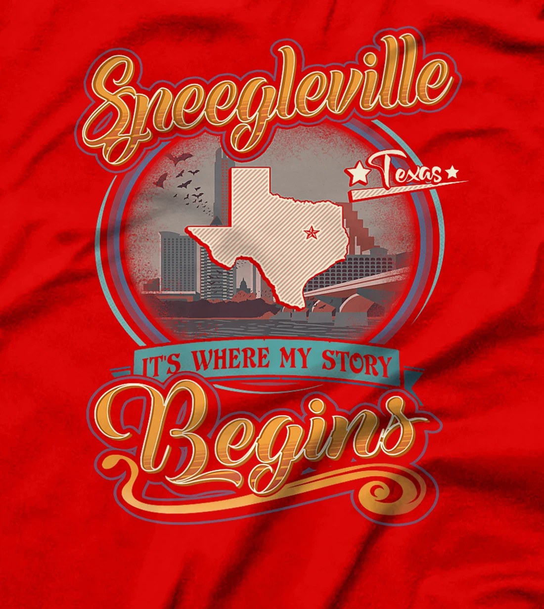 Vintage Speegleville Texas Hometown My Story Begins Premium T-Shirt
