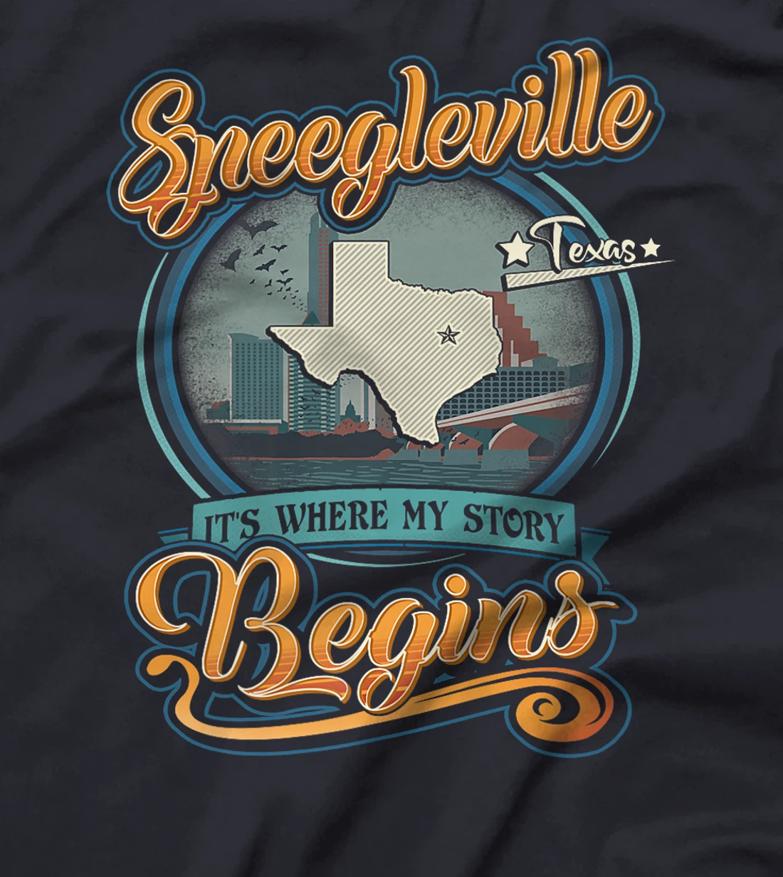 Vintage Speegleville Texas Hometown My Story Begins Premium T-Shirt